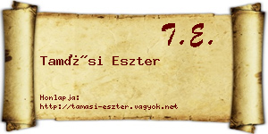 Tamási Eszter névjegykártya